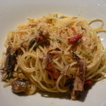 THE KAWABUN NAGOYA - オイルサーディンと水菜のスパゲッティーニ