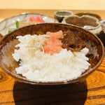 おにく 花柳 - ◎ 牛時雨煮とおじゃこと明太子ご飯