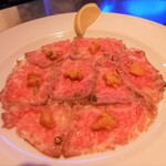 東京オイスターバー - 牛肉と雲丹のカルパッチョ
