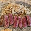 Teppanyaki Dan - 国産牛サーロインステーキ80gと、玉葱ともやしの鉄板焼