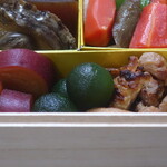 鮨 しみづ - 丸十紅茶煮、芽かぼすみつ煮