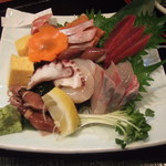 どまん中 - 刺身定食はこんな感じ
