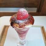 木下茶園 - イチゴと抹茶のブリュレパフェ
