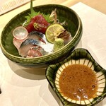 笑家 - 泡醤油でいただくお造り