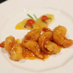 故宮 - 海老の揚げ物　梅肉ソース