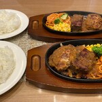 Teppan Guriru Dainingu Hiro - 自家製ハンバーグ＆弘路ステーキランチ(スタンダード)1,850円(税込)