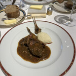 フランス料理研究室 アンフィクレス - ❺ベキャスのロースト、根セロリのピューレ。