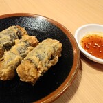 韓国家庭料理ジャンモ - 春雨の海苔巻き天ぷらキムマリ3個385円