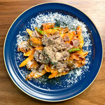 Lamb tomato sauce penne