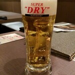 肉と日本酒いぶり  - 生ビール：605円