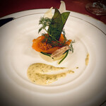 レストラン メドー - “青い森 紅サーモン”のスモークジャルディニエール風