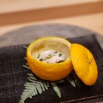 銀座 稲葉 - 蟹とセリの味噌和え