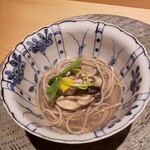 銀座 稲葉 - 牡蠣蕎麦