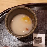 銀座 稲葉 - 白餡とミルクのお汁粉