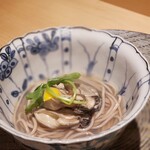 銀座 稲葉 - 牡蠣蕎麦