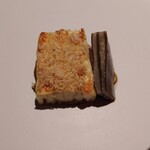 フロリレージュ - (2023/1 訪問)ホタテ。クネルにしたものと、昆布締め風にしたもの。