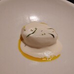 フロリレージュ - (2023/1 訪問)聖護院かぶ、こうなりました。なめらかな蕪のクリームとオレンジの爽やかなオイルが相性抜群。