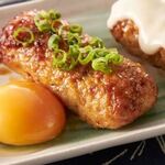 Chicken meatballs with egg yolk