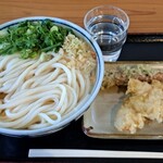 こだわり八輻 - かけうどん(大 3玉)、ちくわ天、とり天