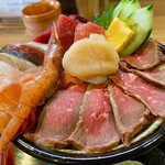 居酒屋 一 - 牛たたきと海鮮合いのせ丼¥1600税込(2023/1時点)