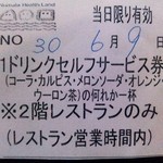 沼田健康ランド - ドリンクサービス券