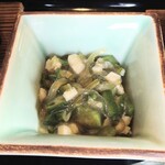 お食事処 和Cafe 鹿鷺 - 小鉢(オクラ、めかぶ、オクラのネバネバ小鉢)