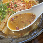 らーめん ほっぺ家 - 辛味噌ラーメン　スープアップ