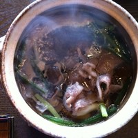 四季の郷志むら - しゃぶしゃぶ風ですが、汁にお吸い物風の味がついていて、そのまま食べます