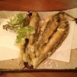 酒守 - 稚鮎に天婦羅　2013-5