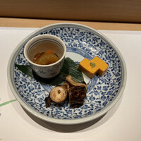 新宿 鮨 ふくじゅ - 前菜3点　タコ　雲丹豆腐　松前漬け