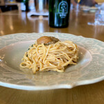 La Stalla - 雲丹美味しい。パスタがカップヌードルの麺にちょっと似てる質感w味はもちろんこっちが別格だけど。