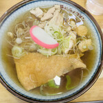 ドライブイン川原 - かけそばにかしわトッピング