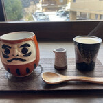 Sarou Sen - だるまプリンと石階段コーヒーのセット