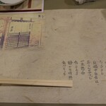 Izakaya Maiko - （2022/12月）女将からのメッセージ入り敷き紙