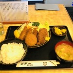 とんかつ きたき - ミックスフライ定食 2023/1/11