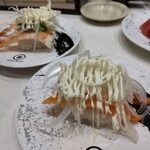 回転寿司みさき - エビアボカド、オニオンサーモン