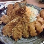 相模原 とん平 - ミックスフライ定食　￥1200-