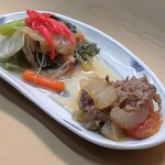 家庭料理 小川 - 八宝菜と牛すきトマト