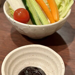 えん座 - 野菜スティック　自家製味噌