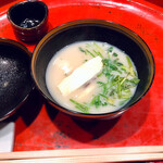 草喰 なかひがし - ✽ 生筍、せり、見えませんが自然薯とむかごでさざれ石を表現していました。