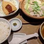 やよい軒 - 鶏の水炊き定食(アジフライ付き)
            正価930円のところクーポンで900円
            
            飯はオカワリ自由
            卓上の漬けもんも、魚介系の出汁も放題
            米をがっつり食える人ならコスパ良好なのかも
            小食なので分からない