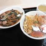 さんくまむ - エビ玉丼と、ﾁﾝｹﾞﾝｻｲあんかけ