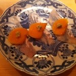 麻布 かどわき - カラスミののったお刺身
