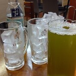 鯉幟 - 金宮ボトル（1400円) 緑茶割セット