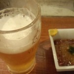 ビールとお通し