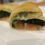 レンゲ - 25年6月　明石産　鱧の春巻　断面アップ