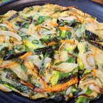 Yopu No Ou Buta Shio Yaki - 野菜チヂミ 玉ねぎの甘みが良く感じられ美味しかったです。