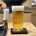 鮨旬美西川 - 生ビール