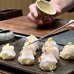 鮨旬美西川 - ワサビをちょんと