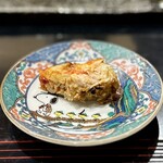 鮨旬美西川 - 車海老頭の炭火焼き